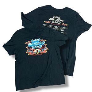 Dave Matthews Band Black Tour T-Shirt with Colorful Logo